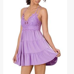 3 for $45 Lavender Crochet-Accent Dress